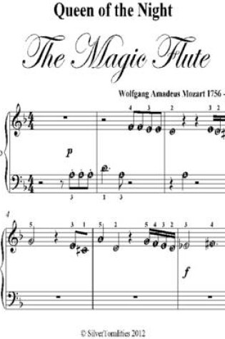 Cover of Queen of the Night the Magic Flute Beginner Piano Sheet Music