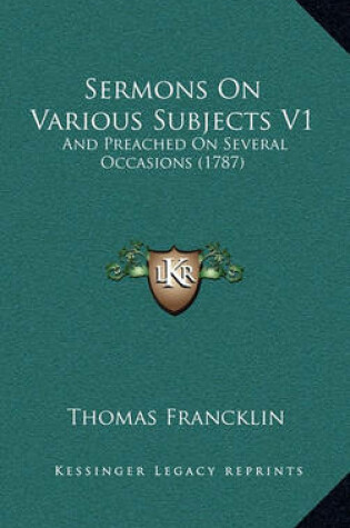 Cover of Sermons on Various Subjects V1