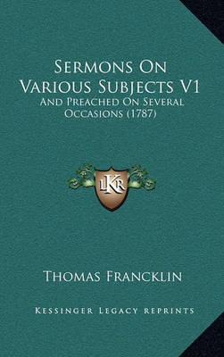 Book cover for Sermons on Various Subjects V1