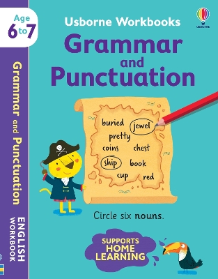 Book cover for Usborne Workbooks Grammar and Punctuation 6-7