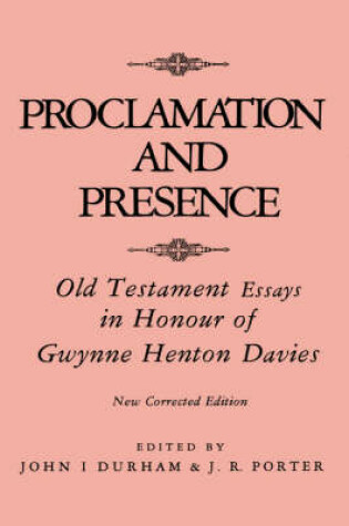 Cover of Proclamation and Prescence