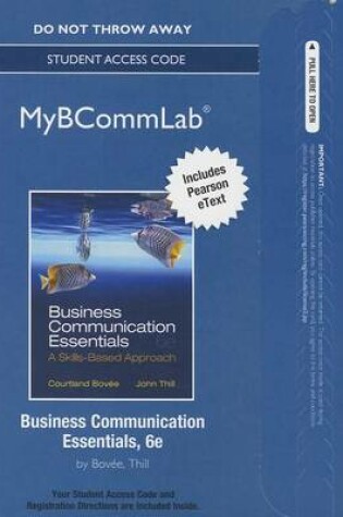 Cover of NEW MyBCommLab with Pearson eText -- Access Card -- for Business Communication Essentials