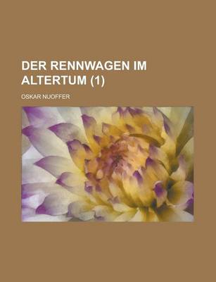 Book cover for Der Rennwagen Im Altertum (1)