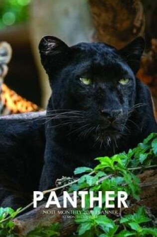 Cover of Panther Note Monthly 2020 Planner 12 Month Calendar