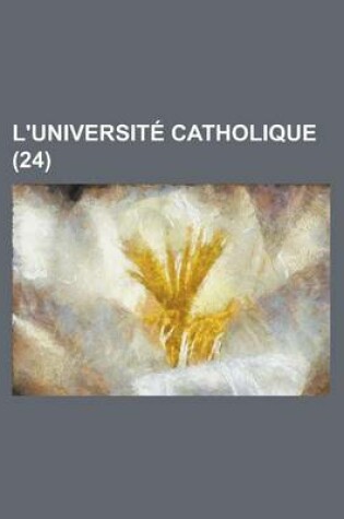 Cover of L'Universite Catholique (24)