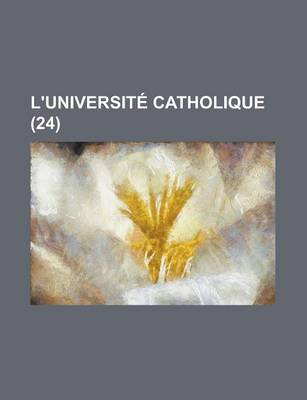 Book cover for L'Universite Catholique (24)