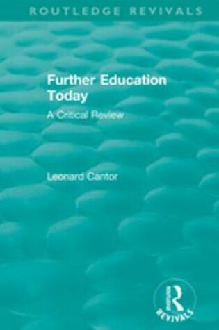 Cover of Further Education Today (1979)