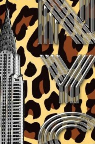 Cover of Iconic Chrysler Building New York City Leopard Drawing Writing journal