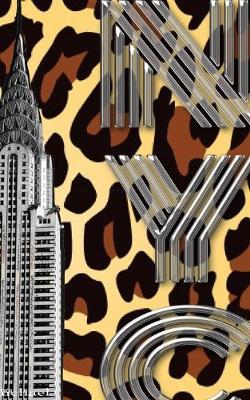 Book cover for Iconic Chrysler Building New York City Leopard Drawing Writing journal