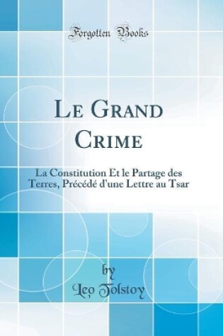 Cover of Le Grand Crime