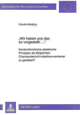Cover of -Wir Haben Uns Das So Vorgestellt: ...-