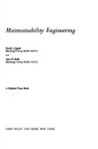 Cover of Maintainability Engineering