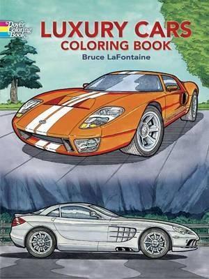 Book cover for Luxury Cars Coloring Book
