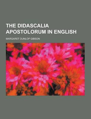 Book cover for The Didascalia Apostolorum in English