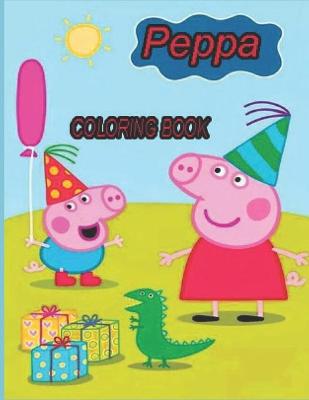 Book cover for peppa coloring book