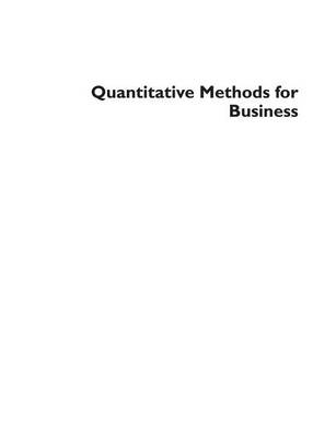 Book cover for Quantitative Methods for Business