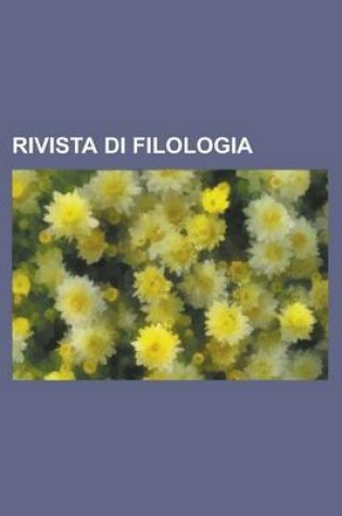 Cover of Rivista Di Filologia