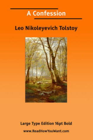Cover of Confession, a (Large Print)