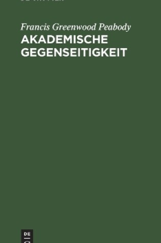 Cover of Akademische Gegenseitigkeit