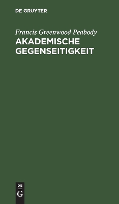 Book cover for Akademische Gegenseitigkeit