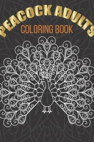 Cover of Peacock adults coloring book