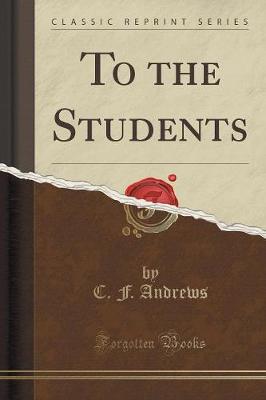 Book cover for To the Students (Classic Reprint)