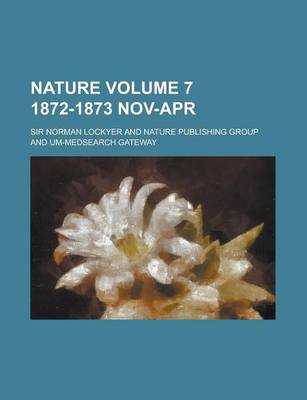 Book cover for Nature Volume 7 1872-1873 Nov-Apr