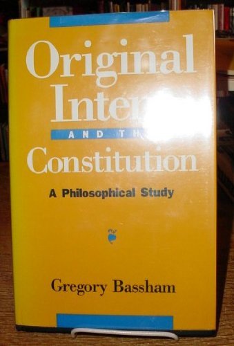 Cover of Original Intent and the Constitution