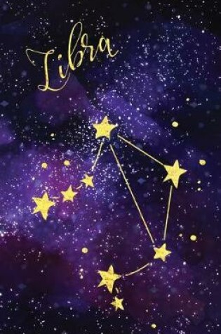 Cover of Journal Notebook Zodiac Sign Libra Constellation