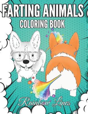 Book cover for Farting Animals Coloring Book