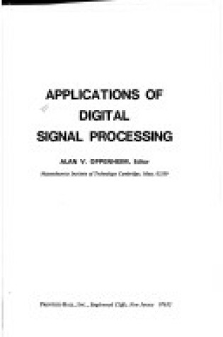 Cover of Applications of Digital Signal Processing