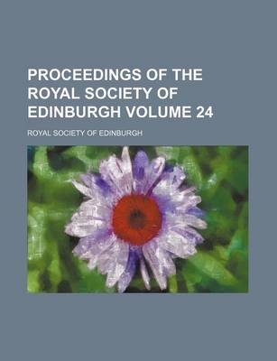 Book cover for Proceedings of the Royal Society of Edinburgh Volume 24