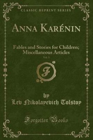 Cover of Anna Karénin, Vol. 3