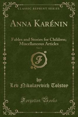Book cover for Anna Karénin, Vol. 3