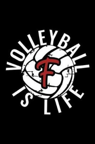 Cover of F Monogram Initial Volleyball Journal