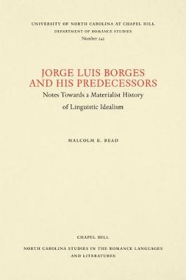 Book cover for Jorge Luis Borges and His Predecessors