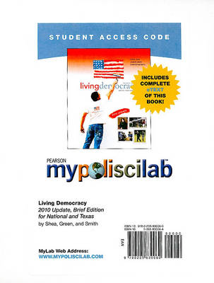 Book cover for MyLab Political Science with Pearson eText -- Standalone Access Card -- for Living Democracy, 2010 Update, (Brief National and Brief Texas Editions)