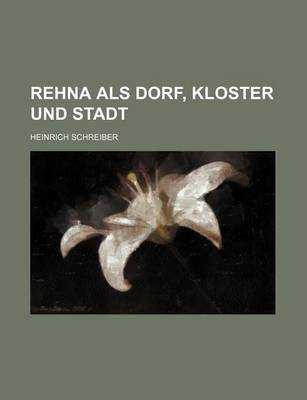 Book cover for Rehna ALS Dorf, Kloster Und Stadt