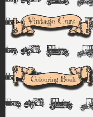 Book cover for Vintage cars colouring book -