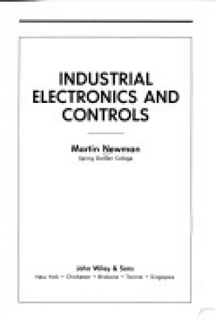 Cover of Industrial Electronics and Controls