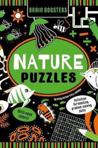 Cover of Brain Boosters Nature Puzzles (with Neon Colors) Learning Activity Book for Kids