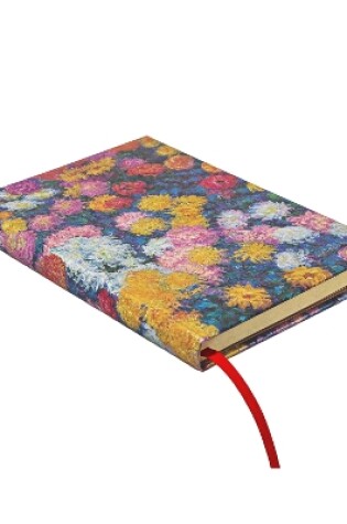 Cover of Monet’s Chrysanthemums Midi Unlined Hardback Journal (Elastic Band Closure)