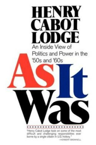 Cover of As It Was