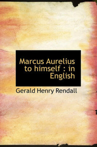 Cover of Marcus Aurelius to Himself