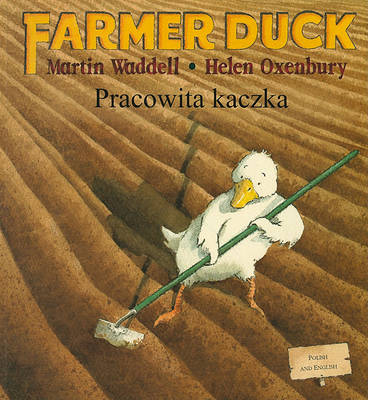 Book cover for Farmer Duck in Polish and English