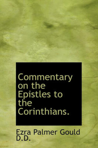 Cover of Commentary on the Epistles to the Corinthians.