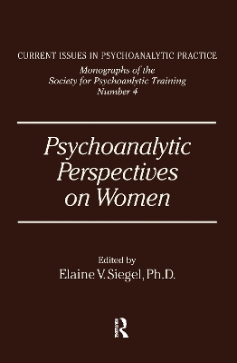 Cover of Psychoanalytic Perspectives On Women