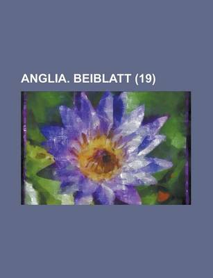 Book cover for Anglia. Beiblatt (19 )