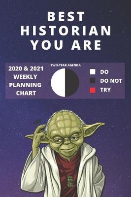 Book cover for 2020 & 2021 Two-Year Weekly Planner For Best Historian Gift Funny Yoda Quote Appointment Book Two Year Agenda Notebook