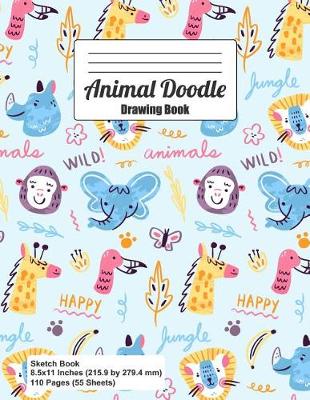 Book cover for Animal Doodle Drawing Book